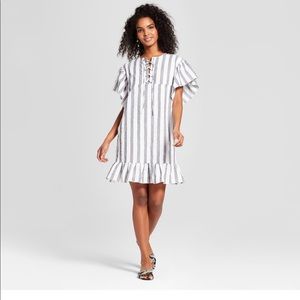 Who What Wear Womens Large Short Sleeve Mini Dress